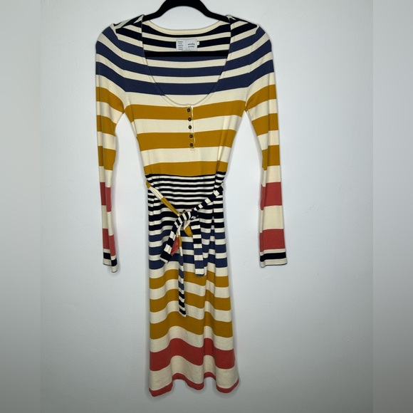 Saturday Sunday Anthropologie Riley Striped Shirt Cotton Dress size S - Picture 2 of 8